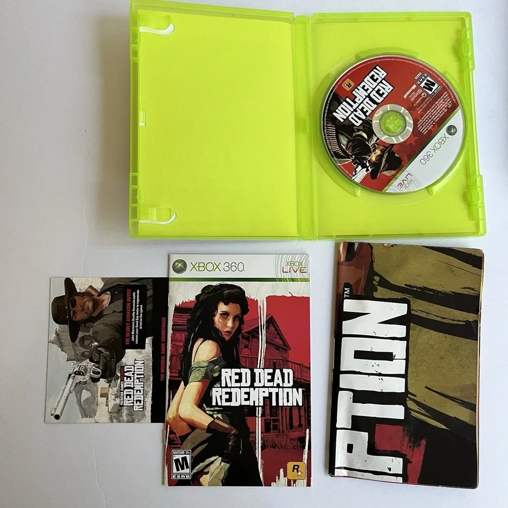 Rockstar Video Game‎ Red Dead Redemption Xbox 360 Map Manual Action Adventure